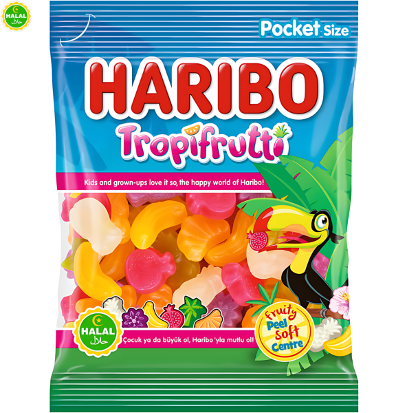HARIBO - Tropifrutti Pocket Size HALAL 100g